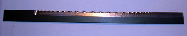ripple edged knife from milling machine