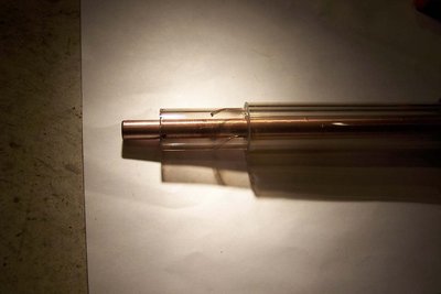 Note cracks in the quartz...