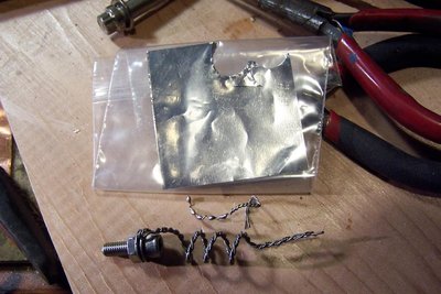 New one - 3 Ta wires, one Ti, and this time put on the Pd before putting it in the tank so I can make it stay.