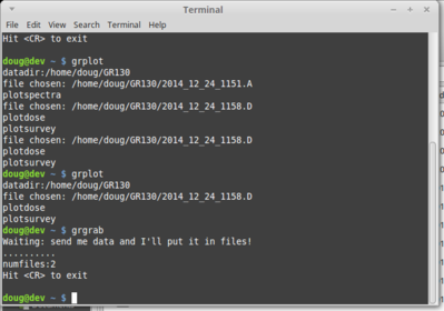 This is what it looks like in use from the terminal.