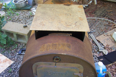 And, it does cover the hole.  Now I need a front, back, hinges, handle.