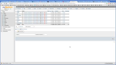 Database, served from fusorpi, overview