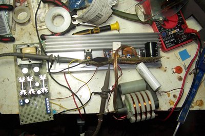 Pic of the electronics and transformer test load