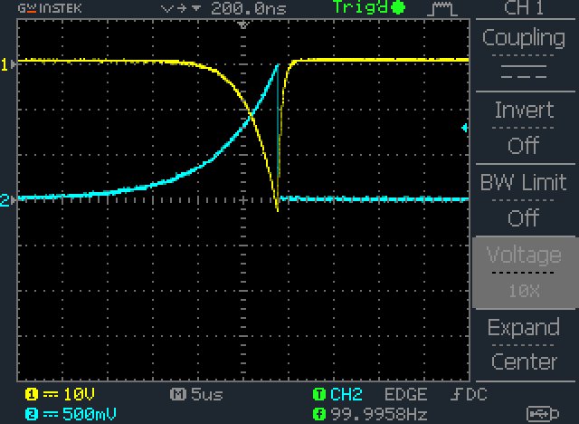 scope, input vs output of amp