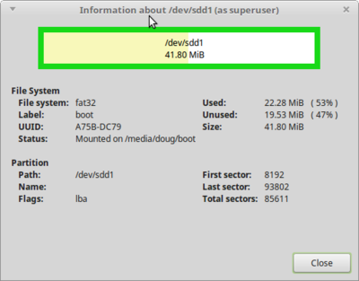 The original fat32 boot partition