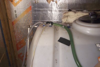 The sensed object - a 225 gallon tank