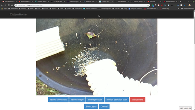 About 10" of water in there now.  Funny looking crud at the bottom - water is very clear.