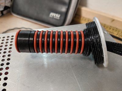 Spellman connector pre-slathering in silicone grease