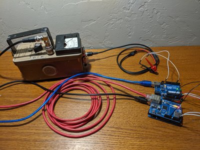 Neutron detector data logging and control system test