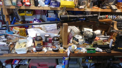 The gun I'm building.  6.5 Swede, Mauser 98 action, custom butchered stock, Leupold scope.