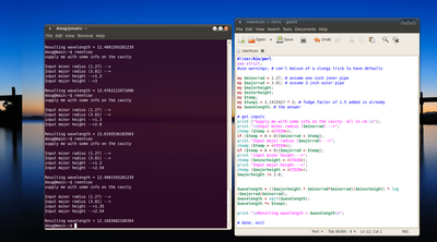 Screen shot of simple program and its action.