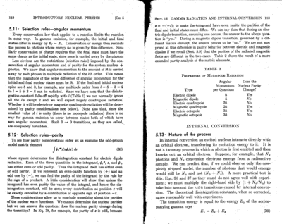 Halliday on some selection/conservation rules
